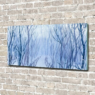 Bild auf Acrylglas Wald im Winter