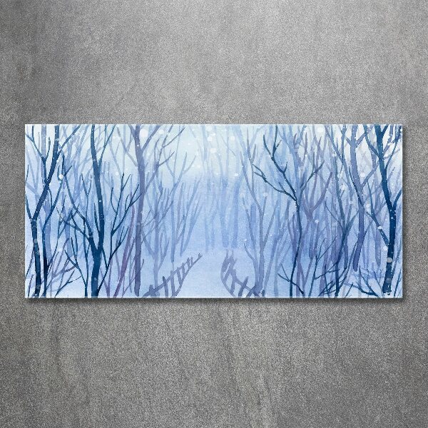 Bild auf Acrylglas Wald im Winter
