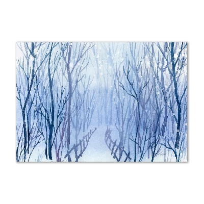 Bild auf Acrylglas Wald im Winter