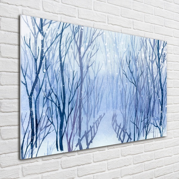 Bild auf Acrylglas Wald im Winter