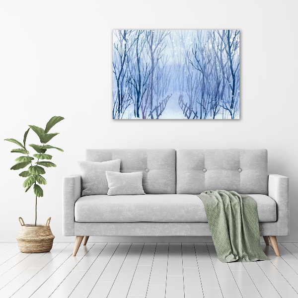 Bild auf Acrylglas Wald im Winter