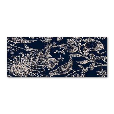 Acrylglas-Druck Blumen und Vögel