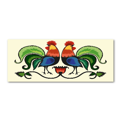 Foto auf Acryl Hahnen-Volksmuster