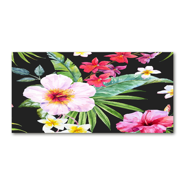 Acrylbild Fotodruck Hawaiianische Blumen