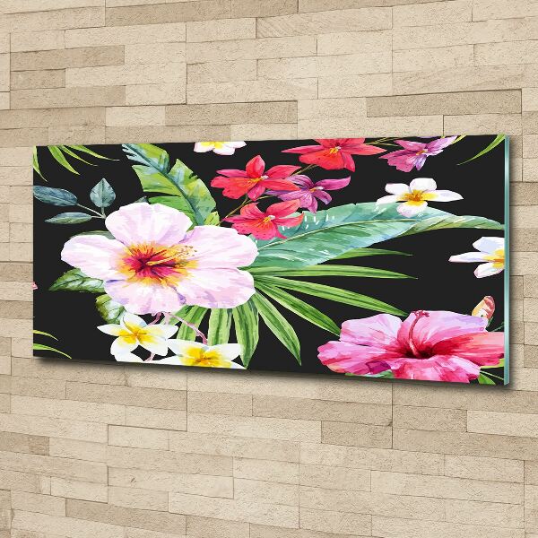 Acrylbild Fotodruck Hawaiianische Blumen