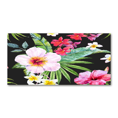 Acrylbild Fotodruck Hawaiianische Blumen