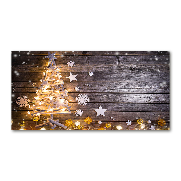 Acrylglas-Druck Beleuchteter Weihnachtsbaum