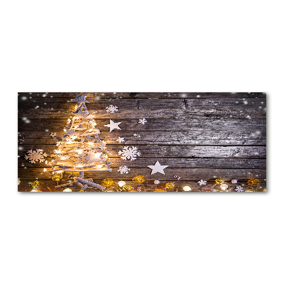 Acrylglas-Druck Beleuchteter Weihnachtsbaum