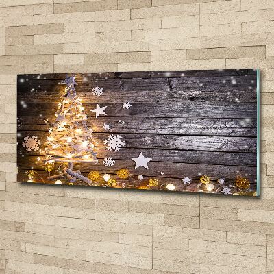 Acrylglas-Druck Beleuchteter Weihnachtsbaum