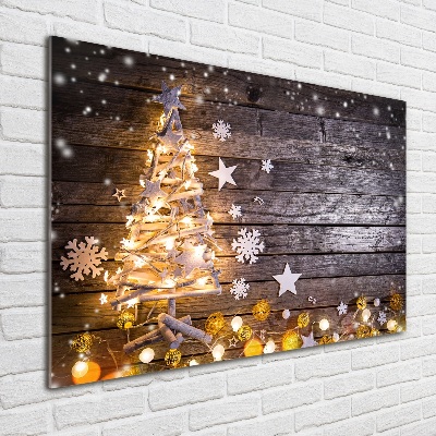 Acrylglas-Druck Beleuchteter Weihnachtsbaum