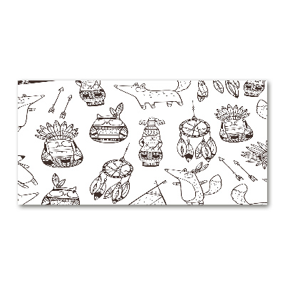 Acrylglas-Druck Indische Eulen