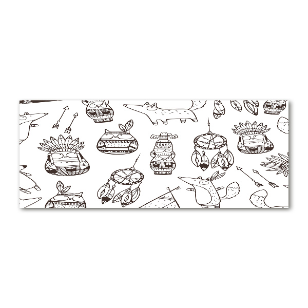 Acrylglas-Druck Indische Eulen