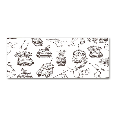 Acrylglas-Druck Indische Eulen