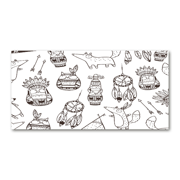 Acrylglas-Druck Indische Eulen