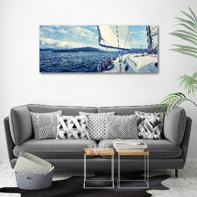 Acrylbild Fotodruck Eine Yacht gegen das Meer
