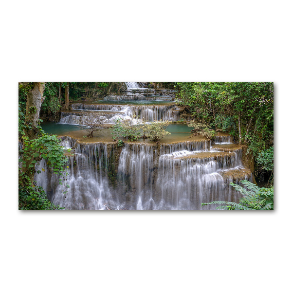 Acrylglas-Druck Wasserfall im Wald