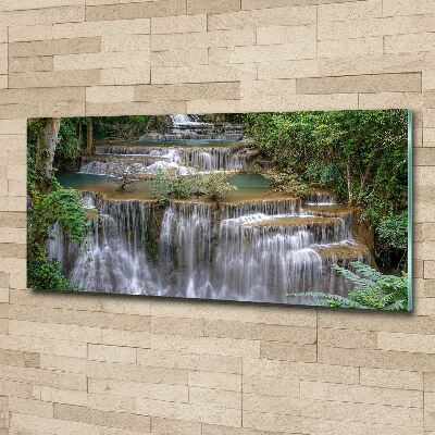 Acrylglas-Druck Wasserfall im Wald