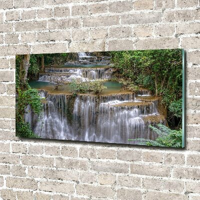Acrylglas-Druck Wasserfall im Wald