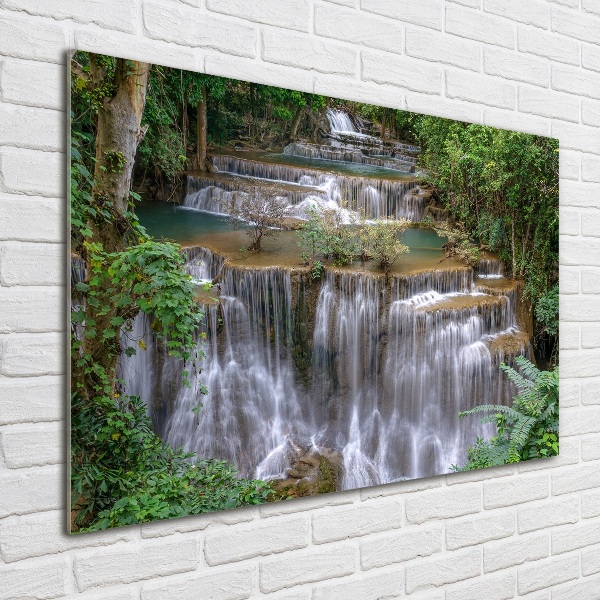 Acrylglas-Druck Wasserfall im Wald