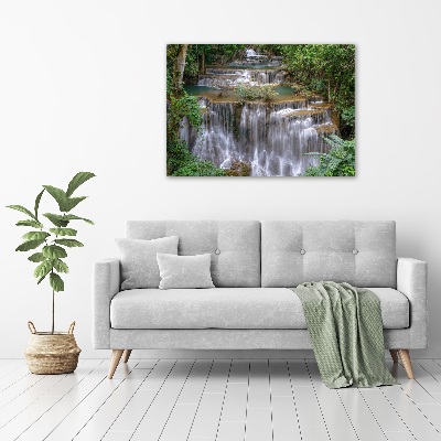 Acrylglas-Druck Wasserfall im Wald