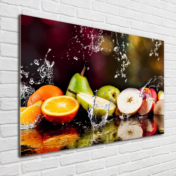 Acrylbild Fotodruck Obst und Wasser
