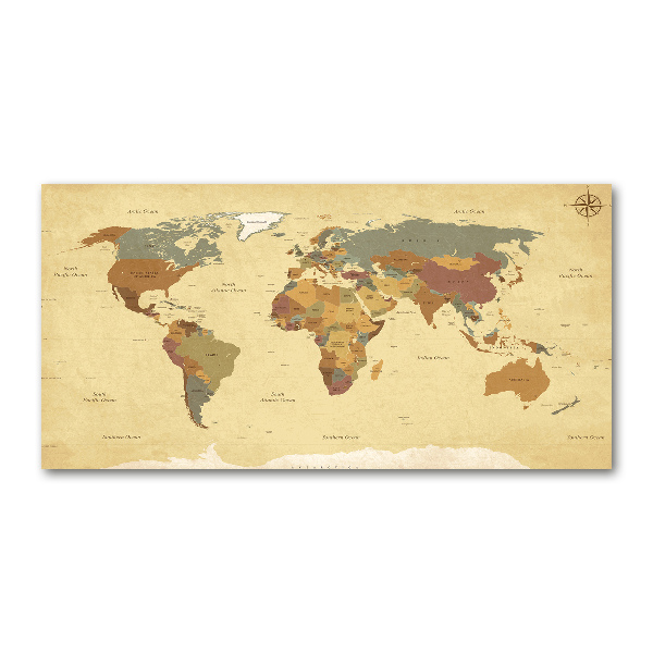 Acrylglas-Druck Politische Karte