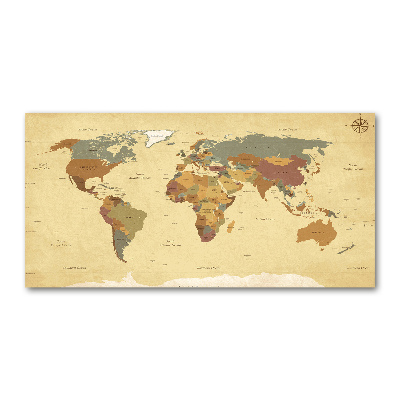 Acrylglas-Druck Politische Karte