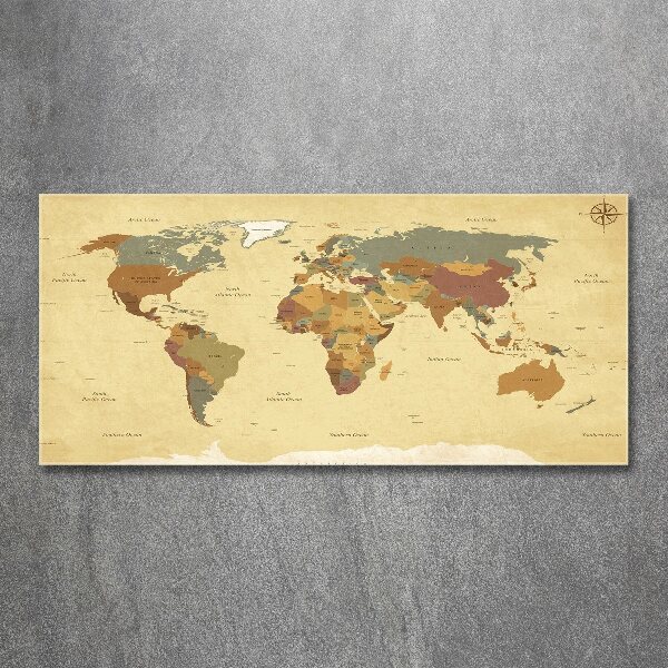 Acrylglas-Druck Politische Karte