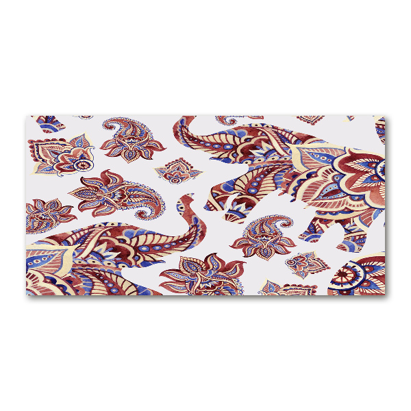 Bild auf Acrylglas Elefantenornamente