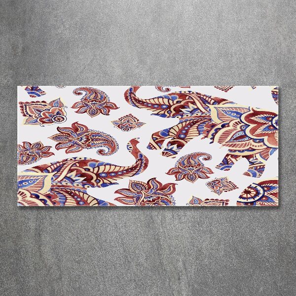 Bild auf Acrylglas Elefantenornamente