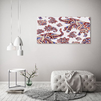 Bild auf Acrylglas Elefantenornamente