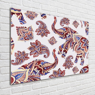 Bild auf Acrylglas Elefantenornamente
