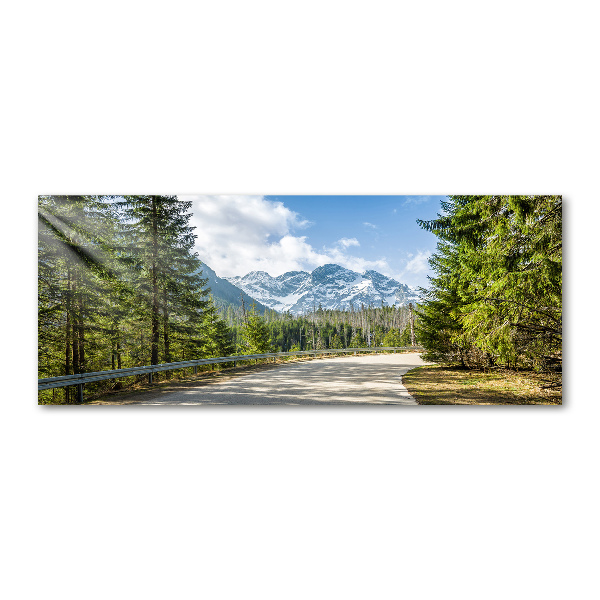 Foto auf Acryl Tatra-Gebirge-Straße