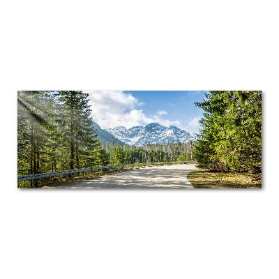 Foto auf Acryl Tatra-Gebirge-Straße