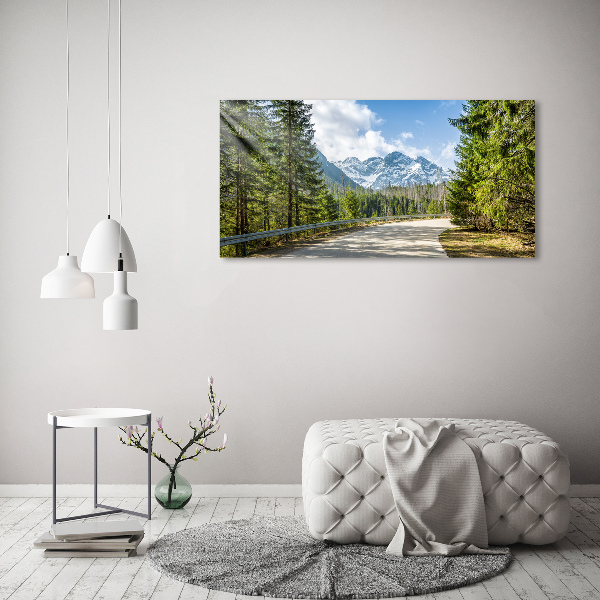 Foto auf Acryl Tatra-Gebirge-Straße