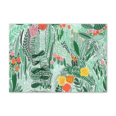 Acrylbild Fotodruck Blumenmuster