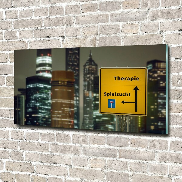 Acrylbild Fotodruck Therapie in der Stadt