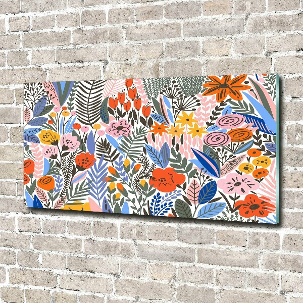 Foto auf Acryl Blumenmuster