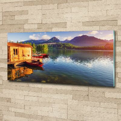 Acrylglas-Druck See in den Bergen