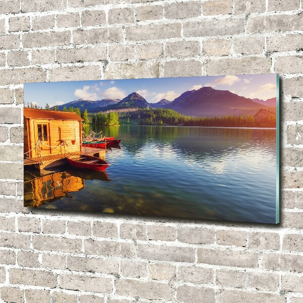 Acrylglas-Druck See in den Bergen