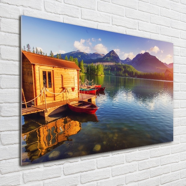 Acrylglas-Druck See in den Bergen