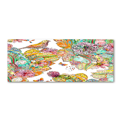 Acrylbild Fotodruck Vogel und Ornamente