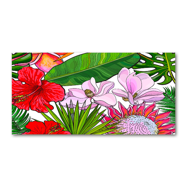 Acrylbild Fotodruck Hawaiianische Blumen