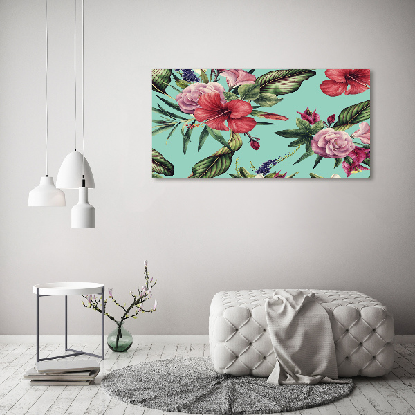 Foto auf Acryl Tropische Blumen