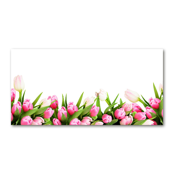 Acrylglas-Druck Rosa Tulpen