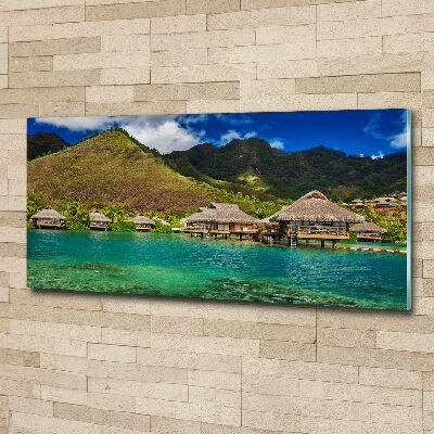Bild auf Acrylglas Bungalows über dem Wasser