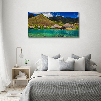 Bild auf Acrylglas Bungalows über dem Wasser