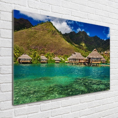 Bild auf Acrylglas Bungalows über dem Wasser