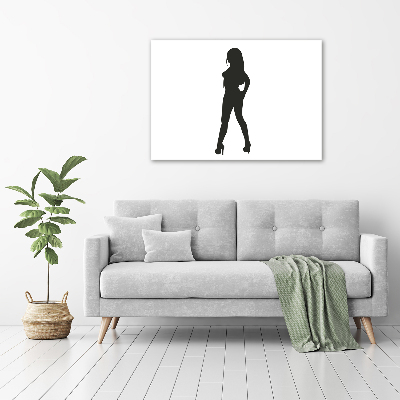 Bild auf Acrylglas Silhouette einer Frau