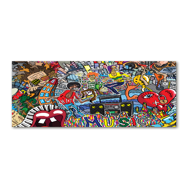 Acrylbild Fotodruck Musikalische Collage